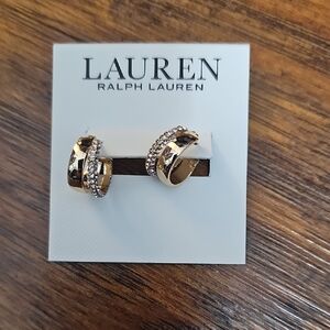 Lauren Ralph Lauren Gold and Silver Crystal Earrings